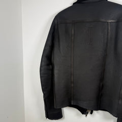 Rick Owens 'Mastodon' Black Sherling Leather Jacket Size L