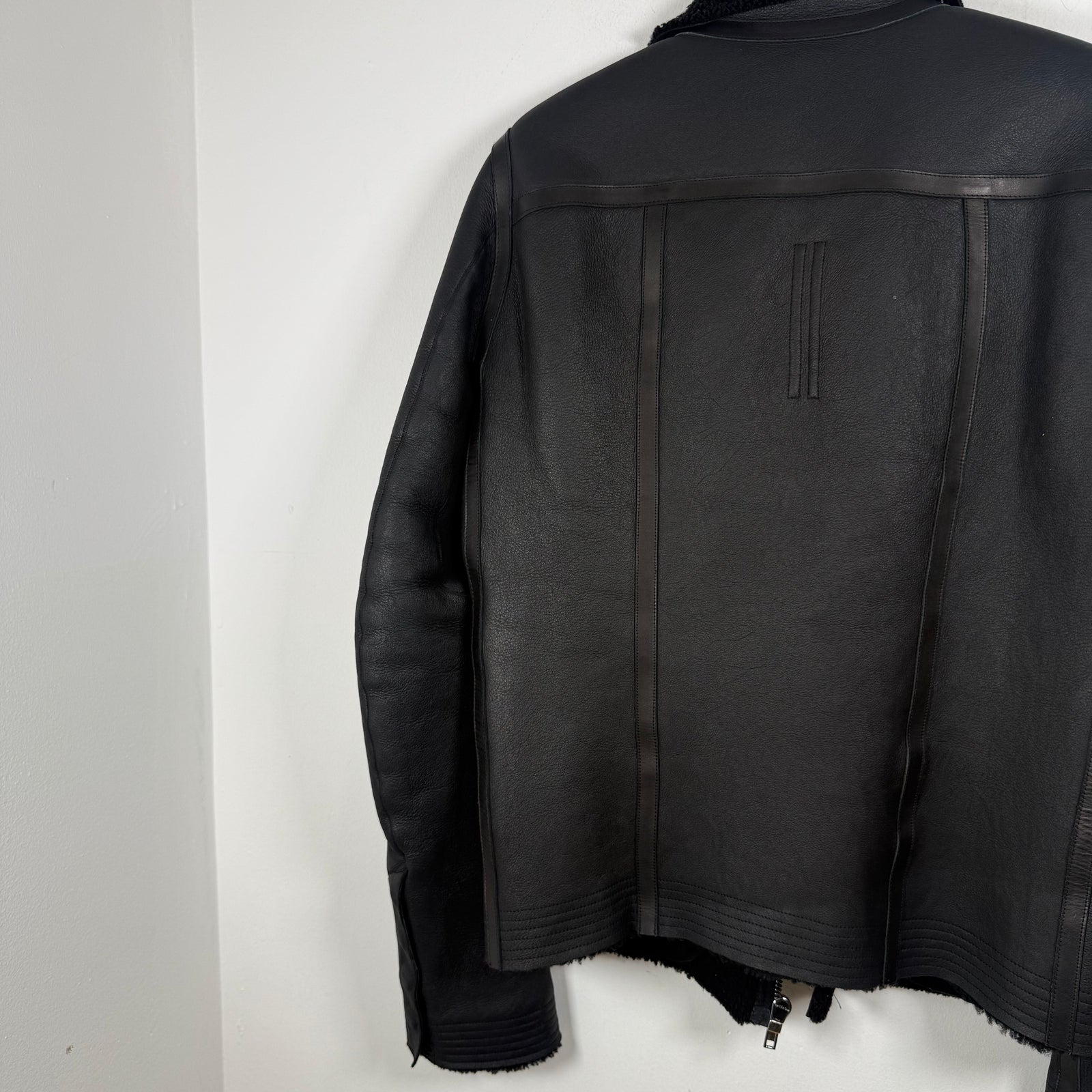 Rick Owens 'Mastodon' Black Sherling Leather Jacket Size L