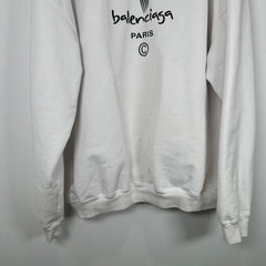 Balenciaga White 'Olympics' Hoodies Size XL