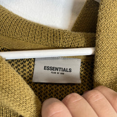 Essentials Olive Knit Hoodie Size L