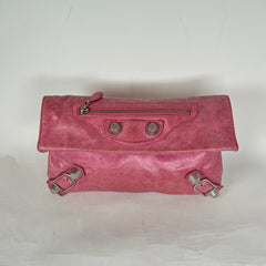 Balenciaga Pink Lambskin Giant Envelope Clutch
