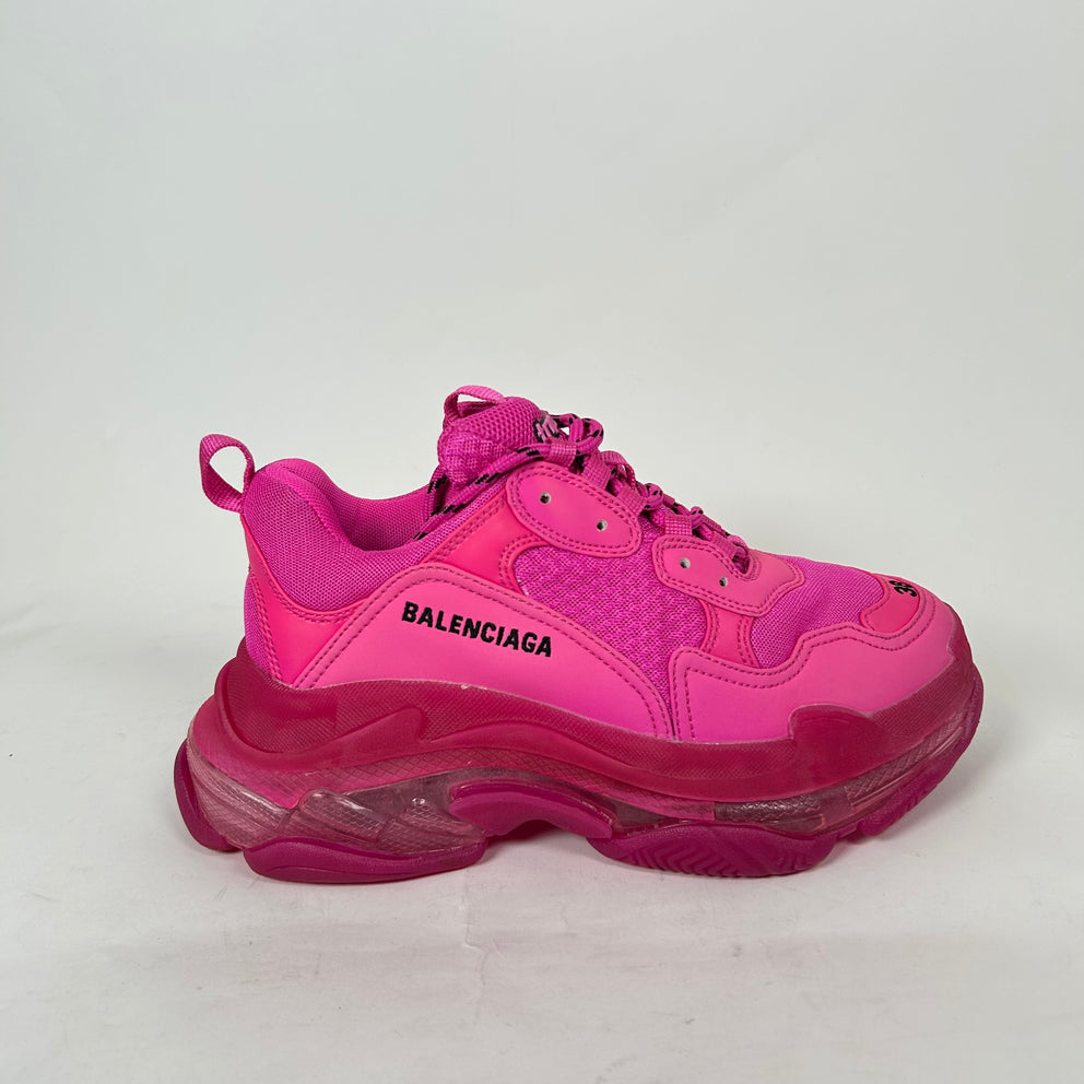 Balenciaga Hot Pink Triple S Sneaker Size 38
