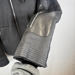 Rick Owens 'Mastodon' Black Sherling Leather Jacket Size L