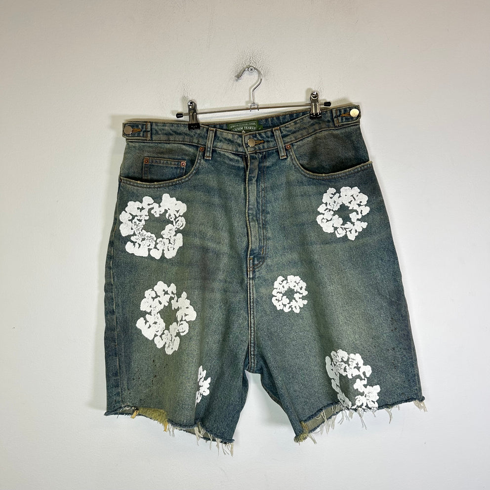 Denim Tears Lightwash Wreath Denim Shorts