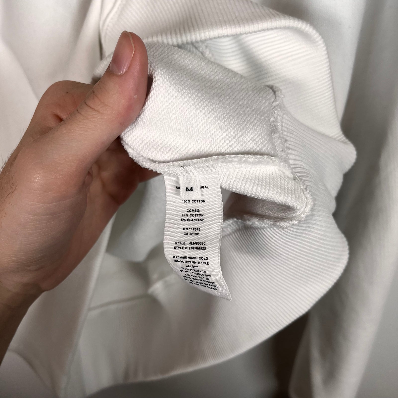 Helmut Lang White Logo Sweater Size M