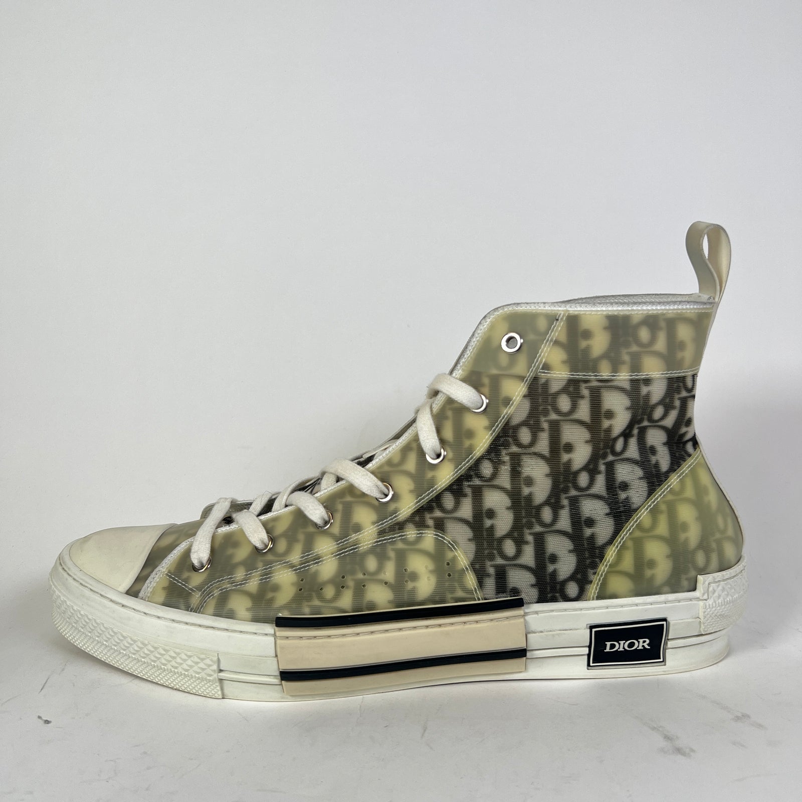 Dior B23 Black/White Oblique High-Top Sneaker Size 51