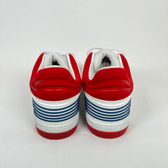 Gucci White/Red Basket Low Sneakers Size 13