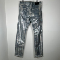 Dior Metallic Mirror Waxed Jeans Size 36