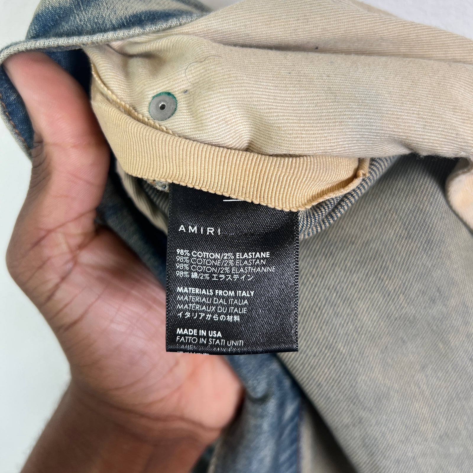 Amiri Dirty Indigo Bandana MX1 Jeans