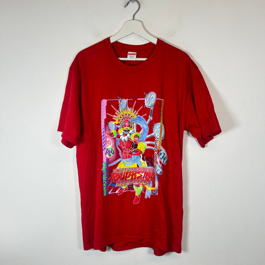 Supreme Red Electromagnetic Logo T-Shirt Size L