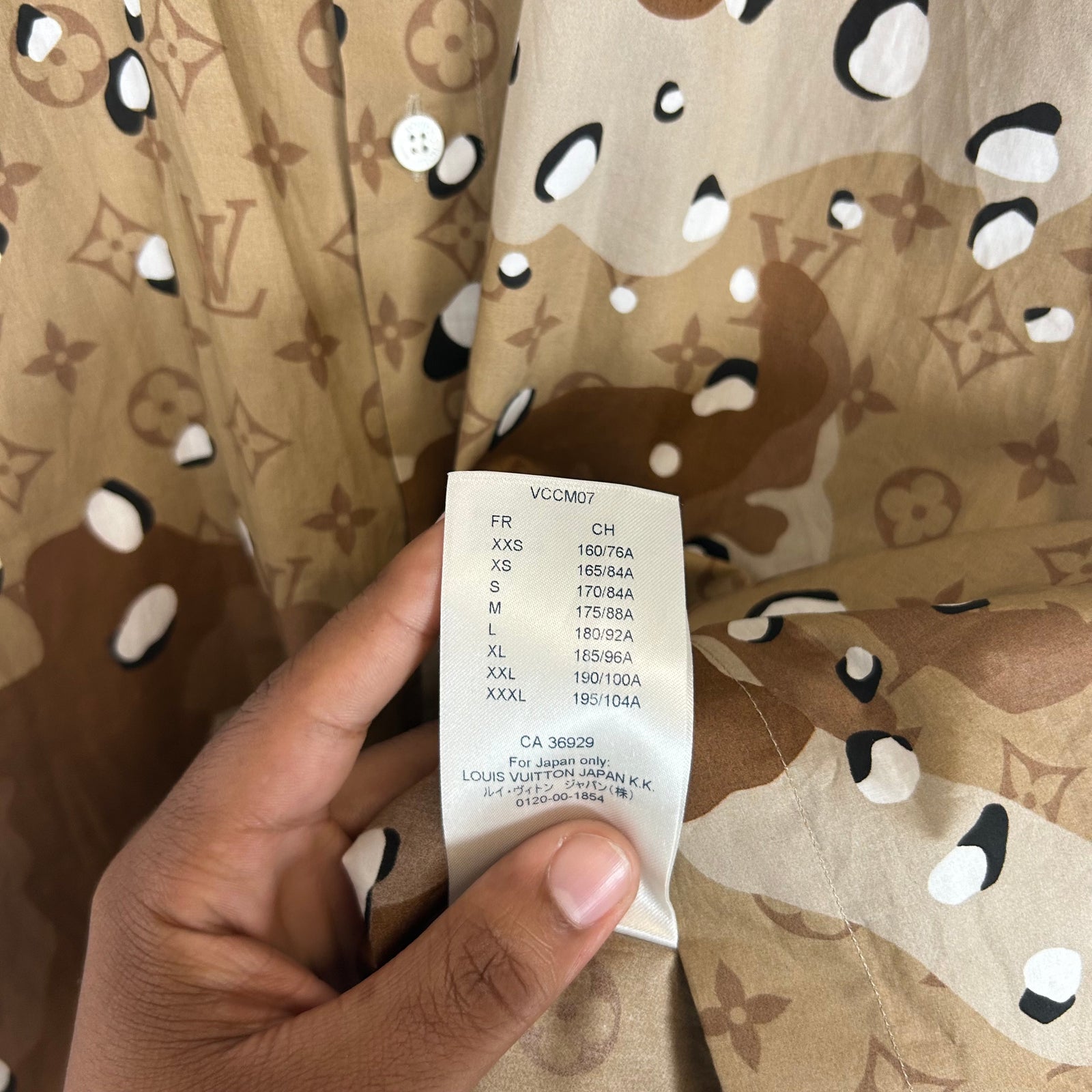 Louis Vuitton SS20 Desert Camo Shirt Size M