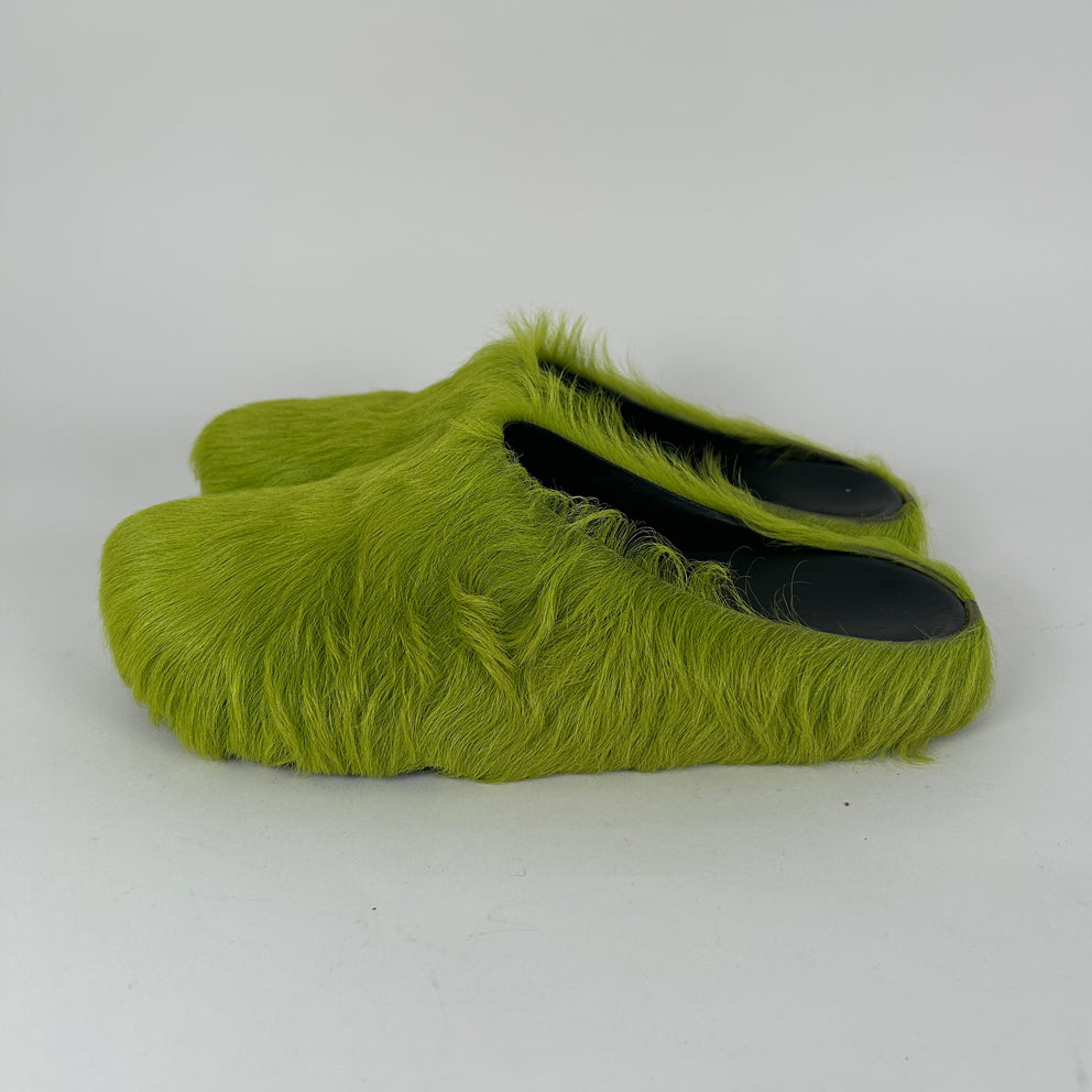 Marni Fussbett Sabot Grinch Green Mules Size 45