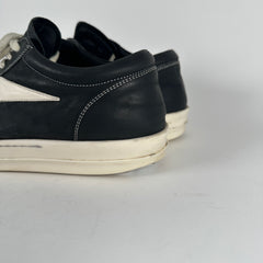 Rick Owens Black/Milk Vintage Low Top Sneakers Size 44