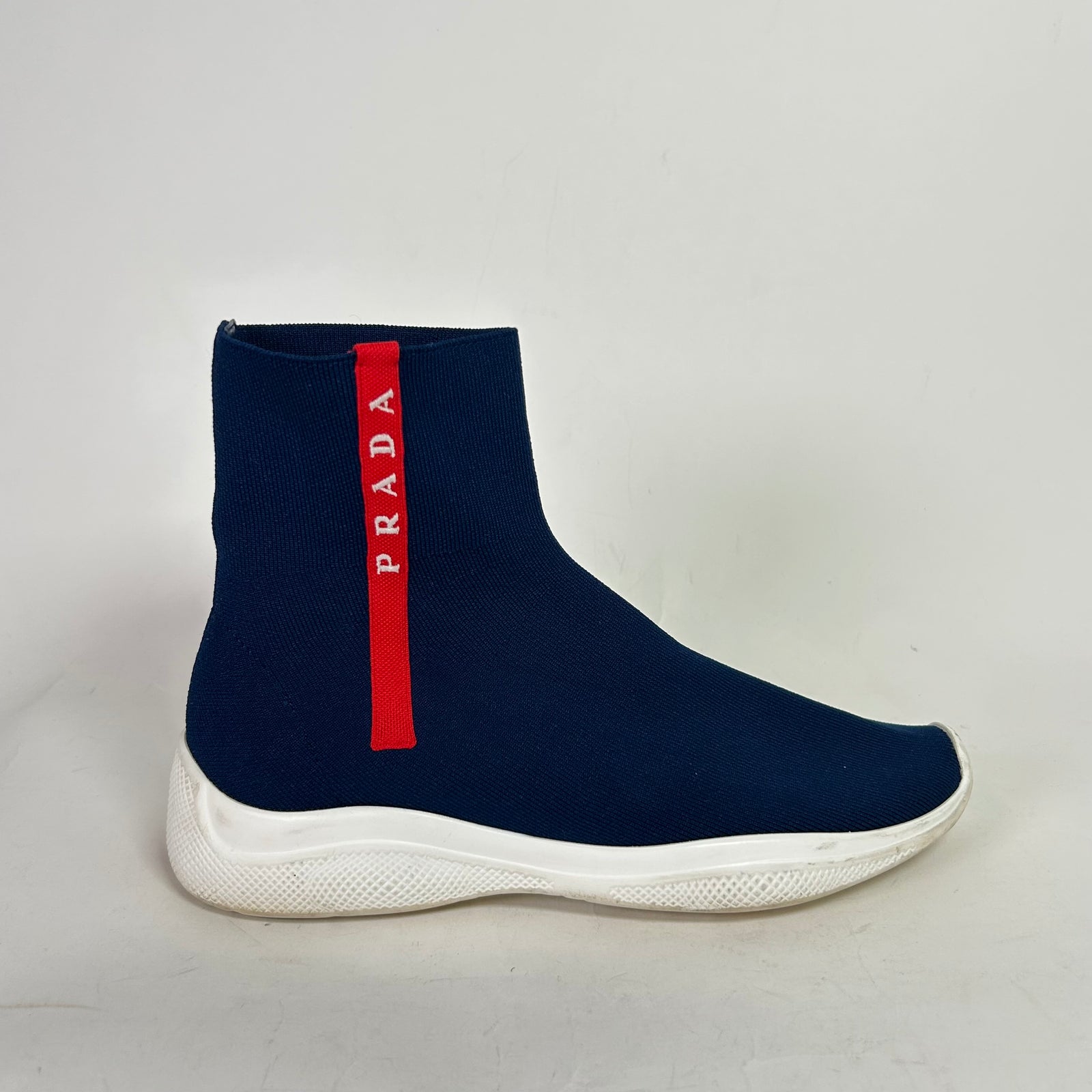 Prada Royal Blue High-Top Sock Runners