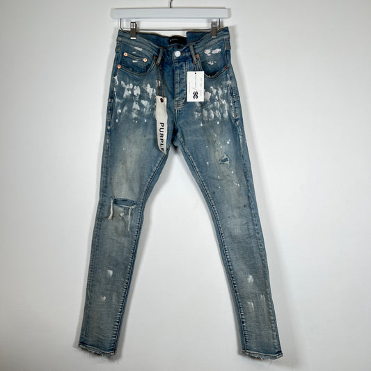 Purple Paint Splatter Lightwash Jeans Size 30