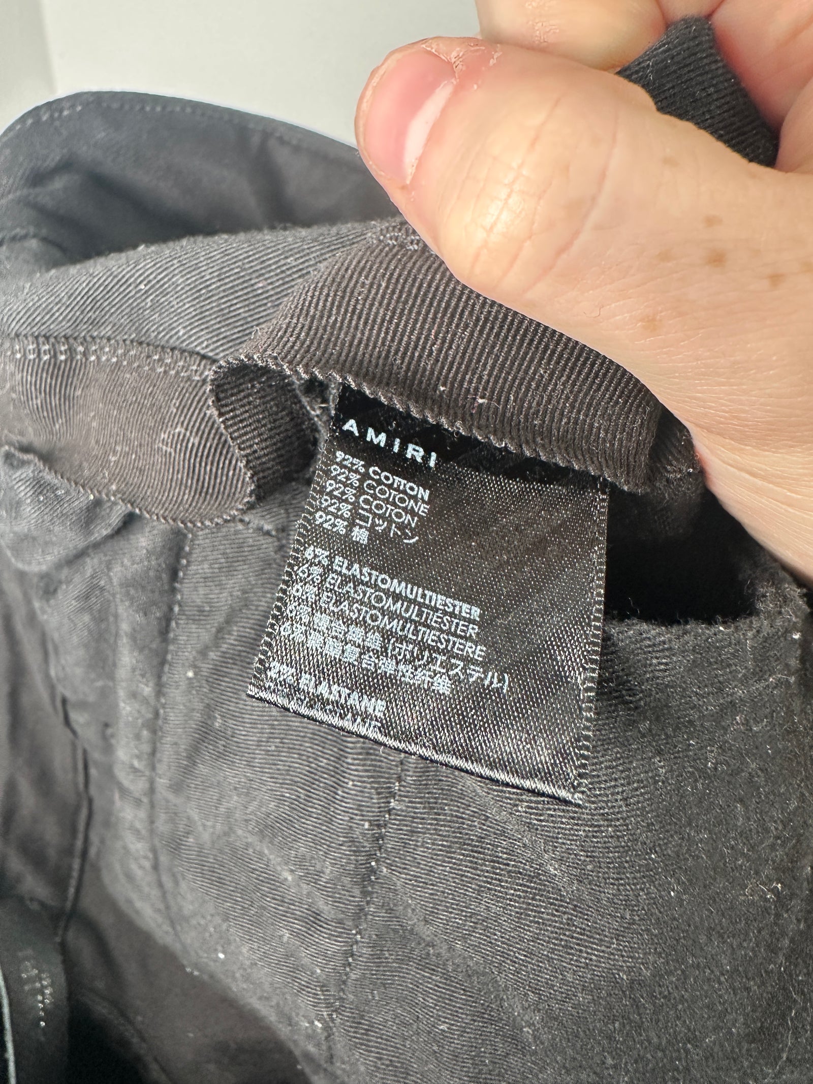 Amiri Black Cargo Pants Size 34