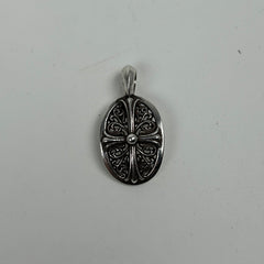Chrome Hearts 'Oval Cross' Silver Pendant