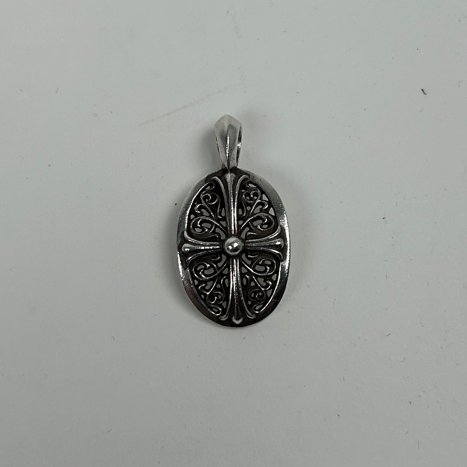 Chrome Hearts 'Oval Cross' Silver Pendant