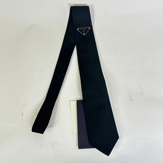 Prada Black Re-Nylon Garbadine Tie