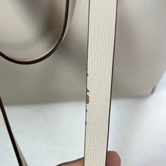 Burberry Tan Calfskin Crest Embossed Small Tote Bag
