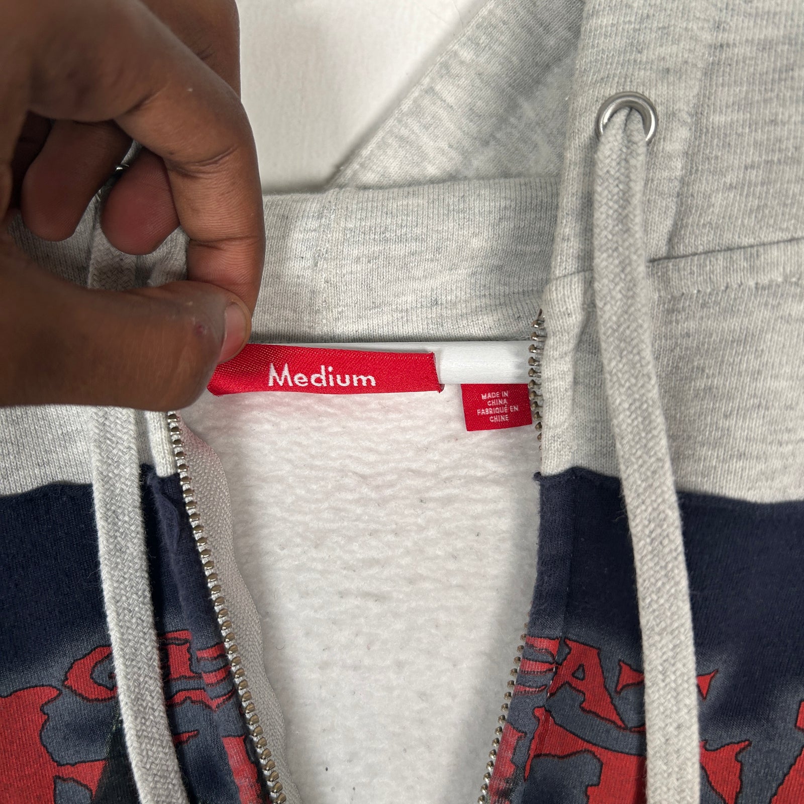Supreme Muta Zip Up Grey Hoodie Size M
