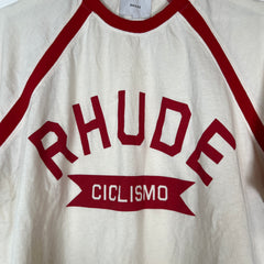 Rhude Red/Cream Ciclismo Raglan Tee Size L