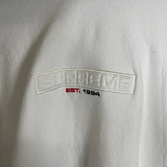 Supreme White Box Logo Hoodie Size L