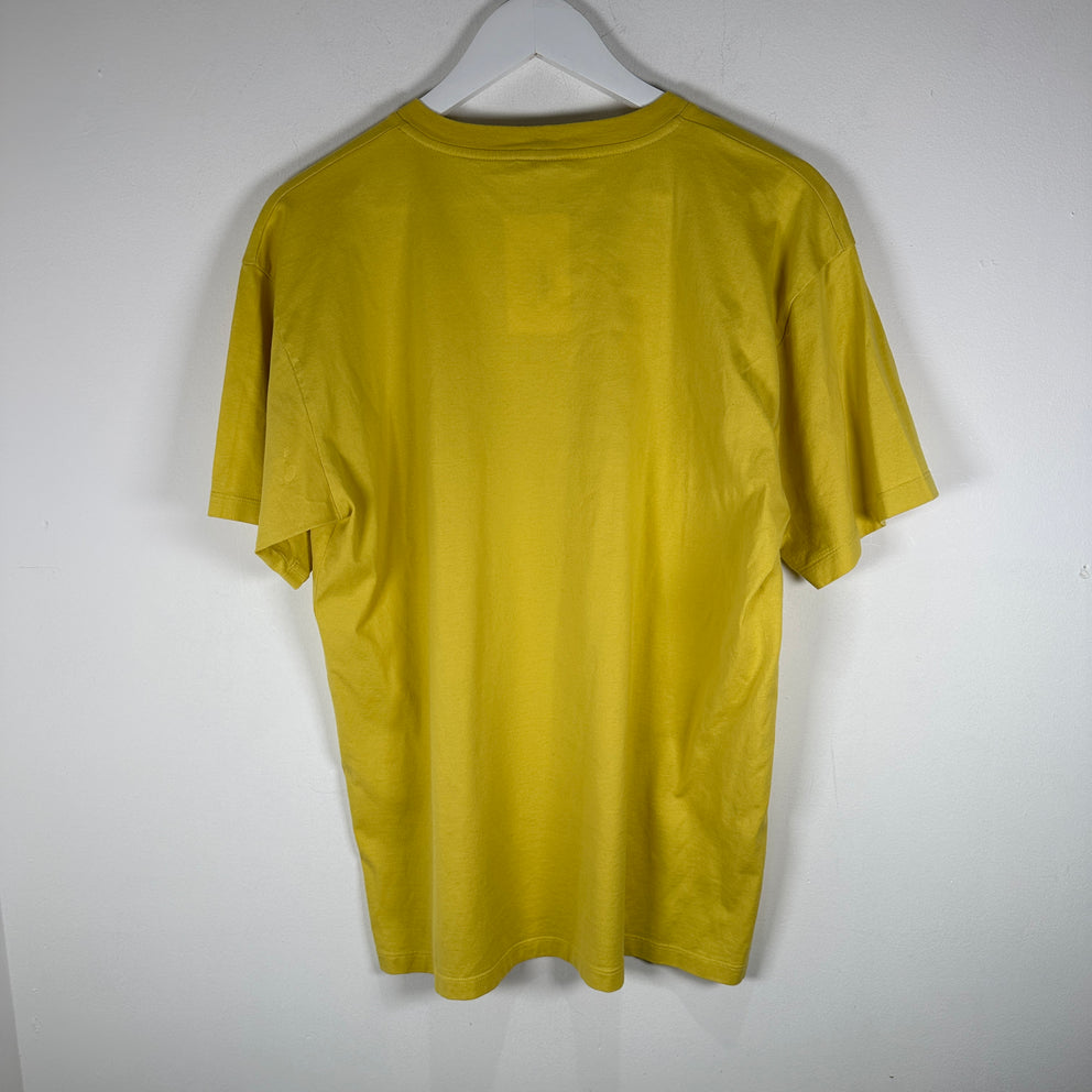 Celine Yellow/Black Logo T-Shirt Size S