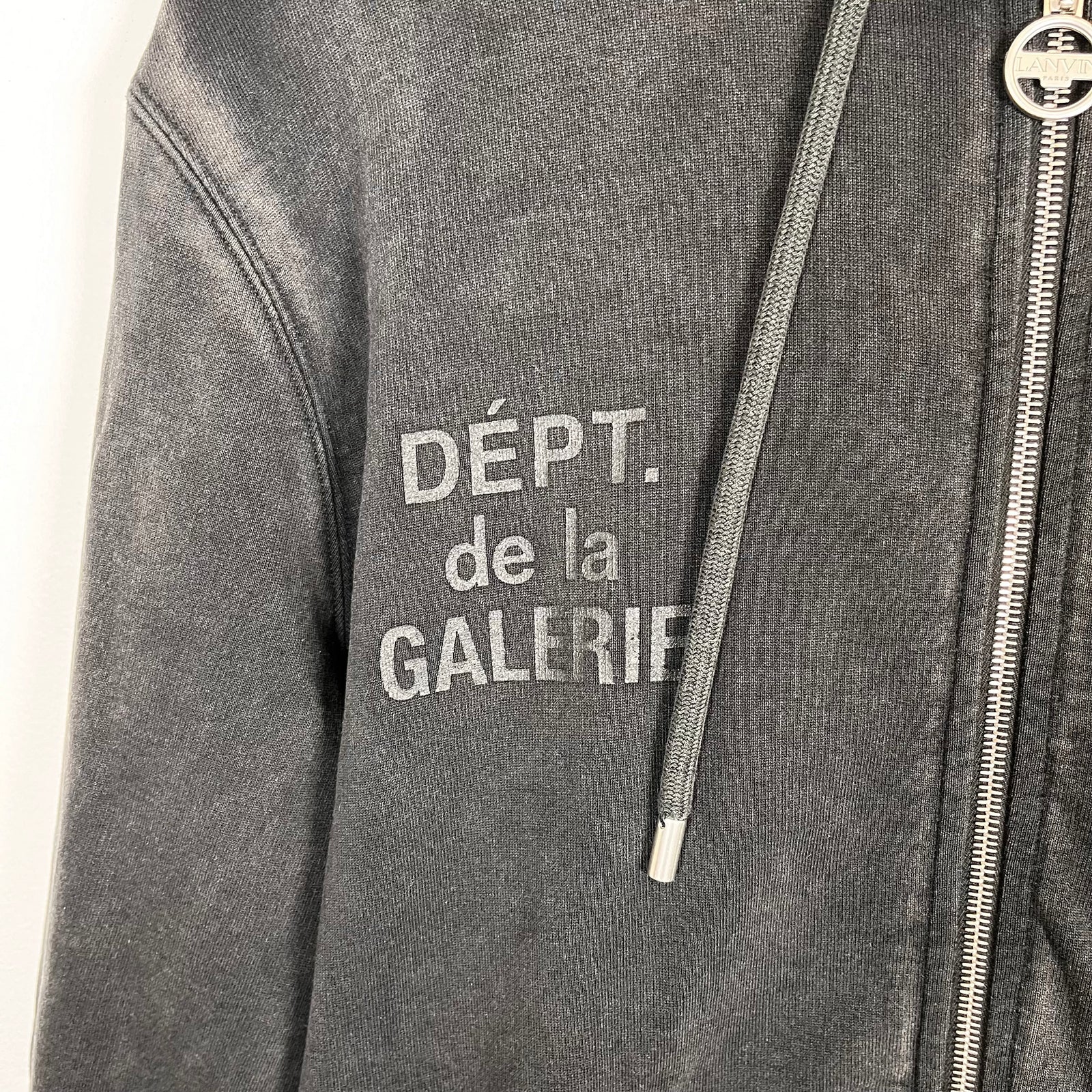 Gallery Dept. x Lanvin French Logo Paint Splatter Hoodie Size L