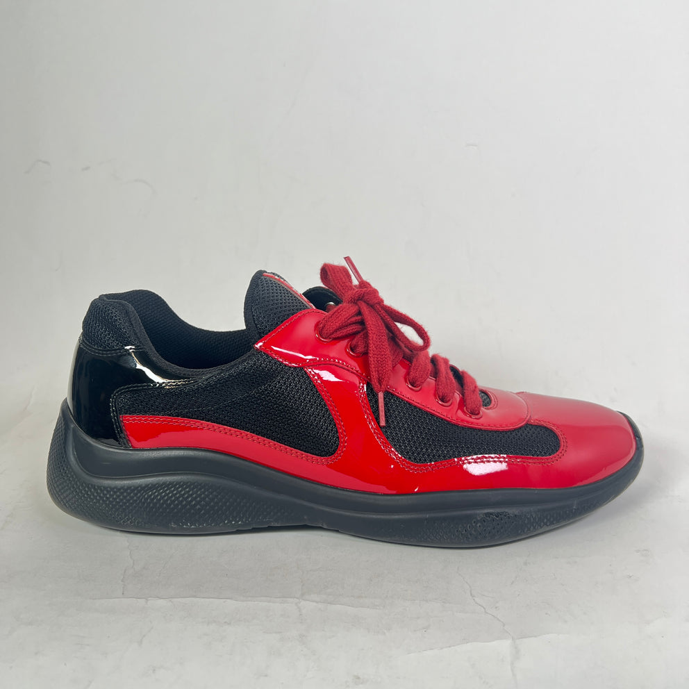 Prada Red/Black Patent Leather America Cups