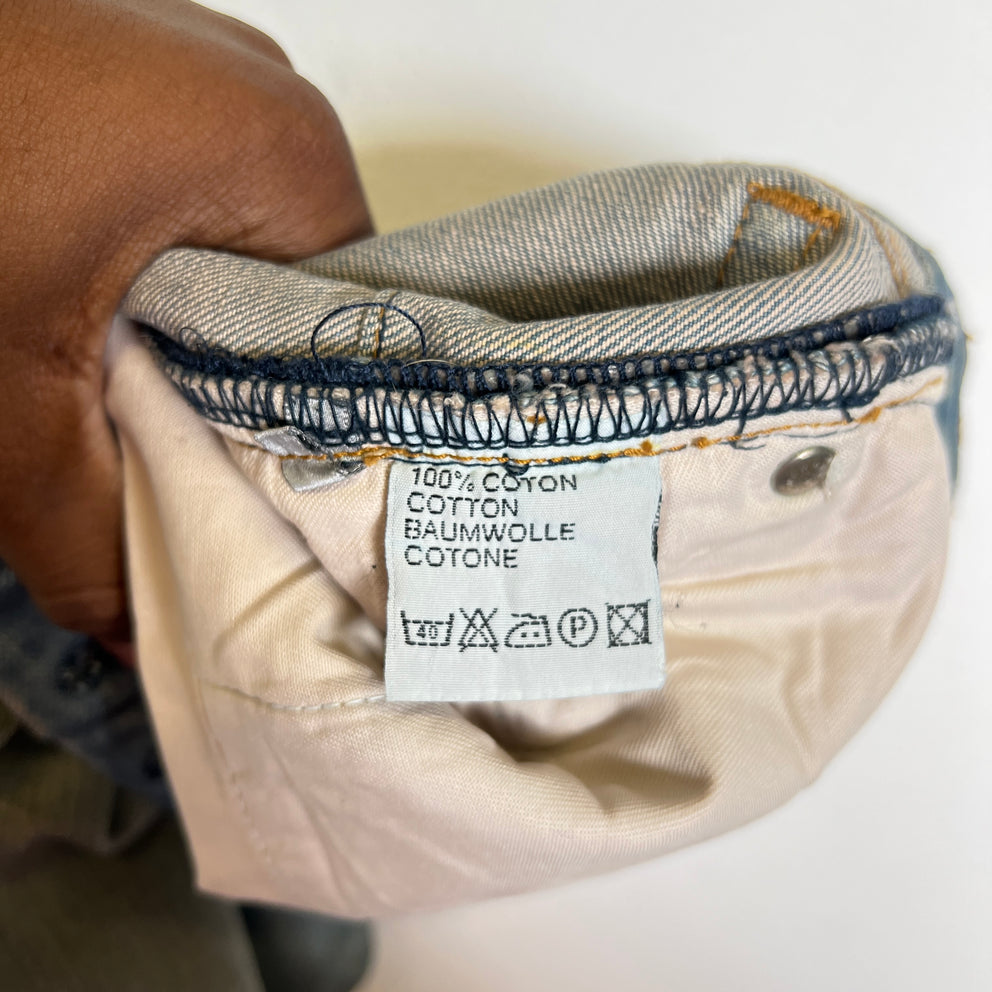 Dior Homme SS04 Bleu Claire Waxed Denim Jeans