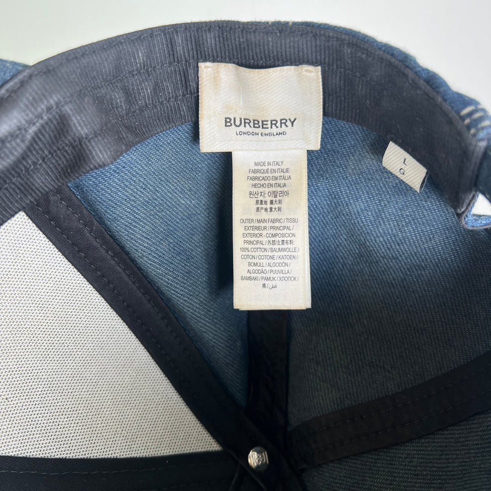 Burberry Denim TB Monogram Baseball Cap