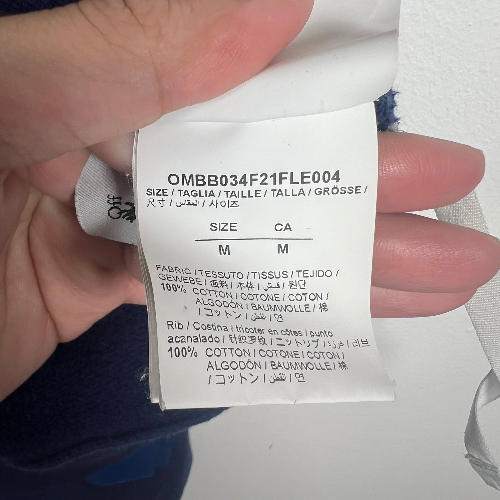 Off-White Navy Rubber Arrows Sweatshirt Size M