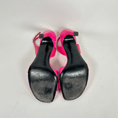 Hermes Pink Ella Alligator Slingback Sandals Size 38