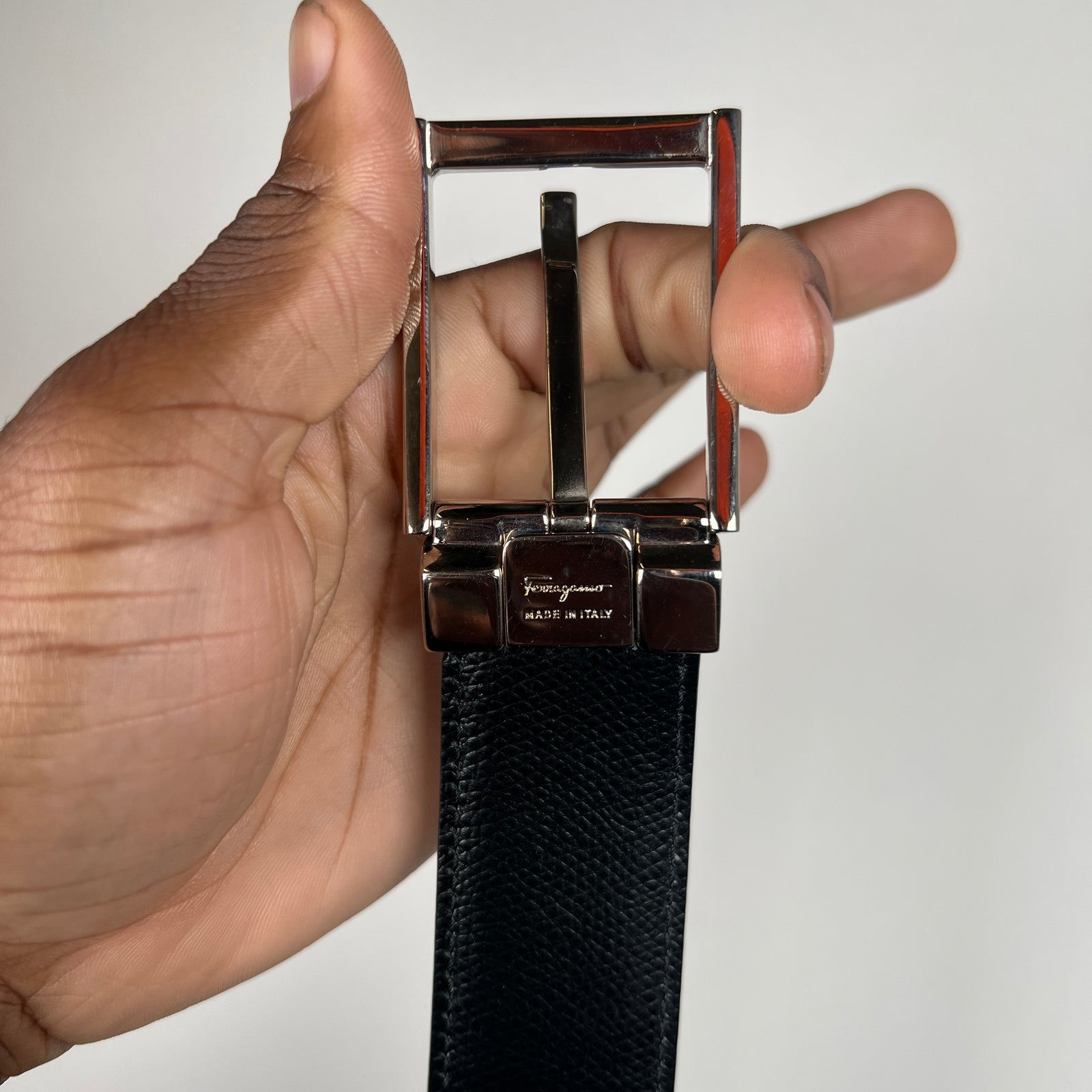 Salvatore Ferragamo Blue/Black Belt Size 40