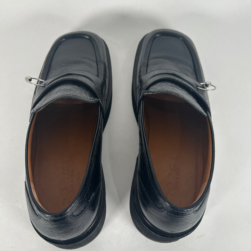 Marni Pierced Leather Platform Loafer Size 11