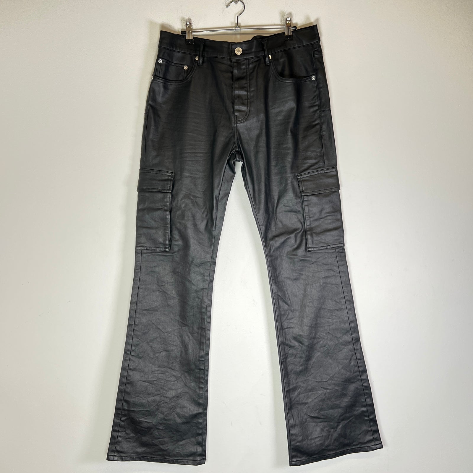 Purple Brand P004 Coated Flare Jeans