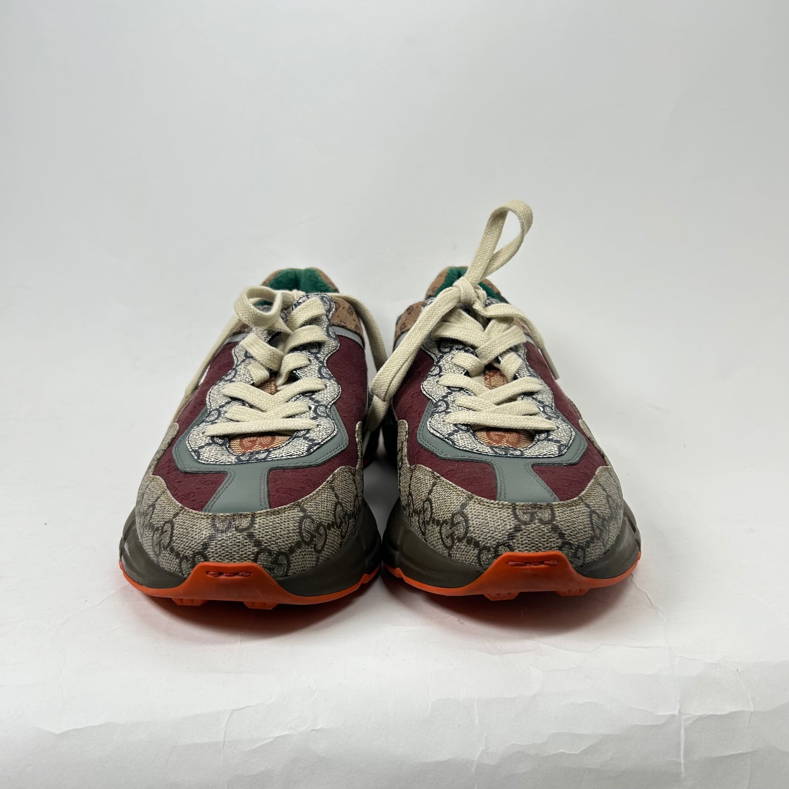 Gucci Tan Multicolor Rython Sneakers Size 6