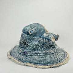 Kapital Light Boro Jean Bucket Hat