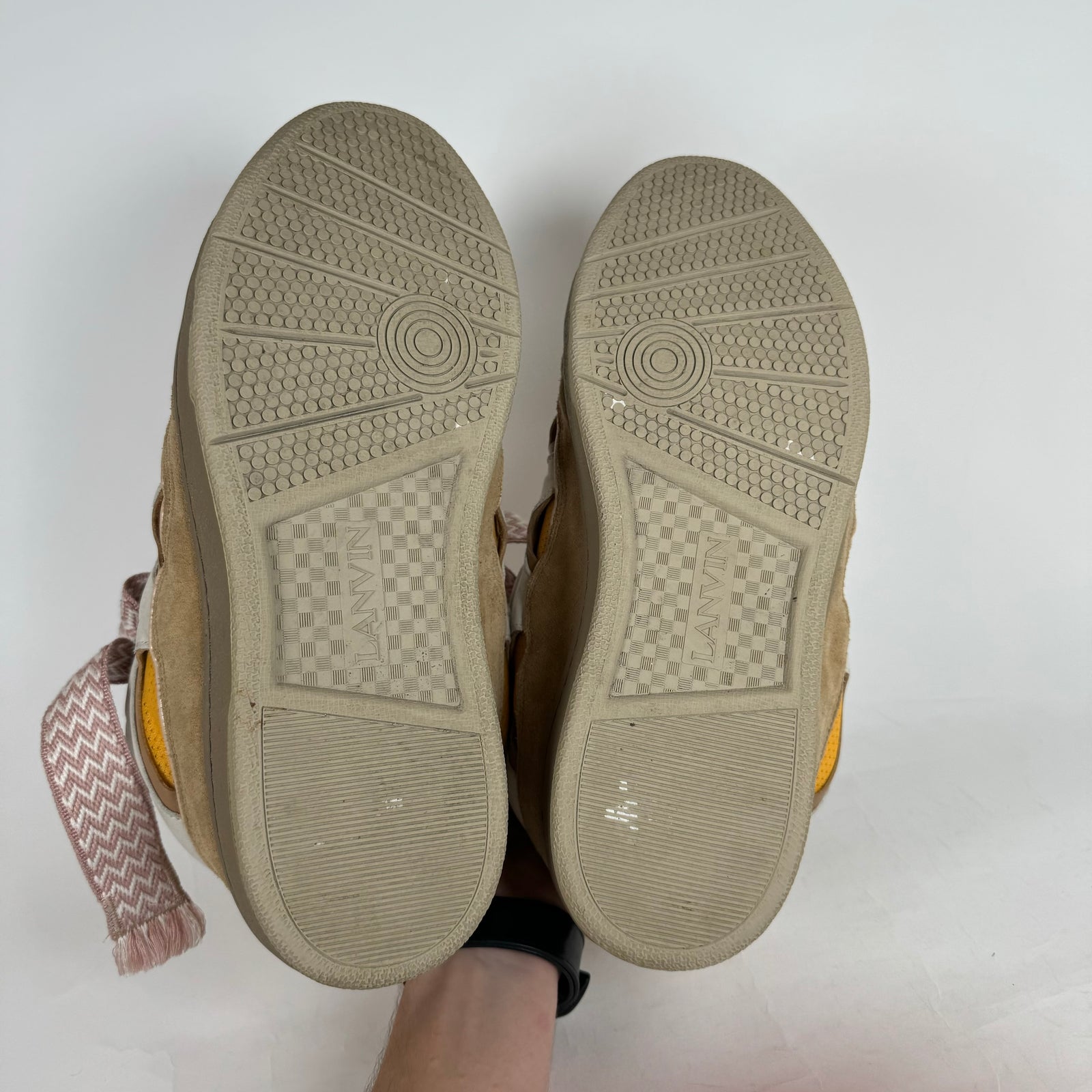 Lanvin Yellow Curb Sneakers Size 46