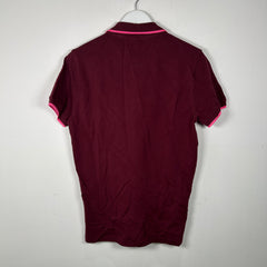 Kenzo Maroon Patch Logo Polo SIze S
