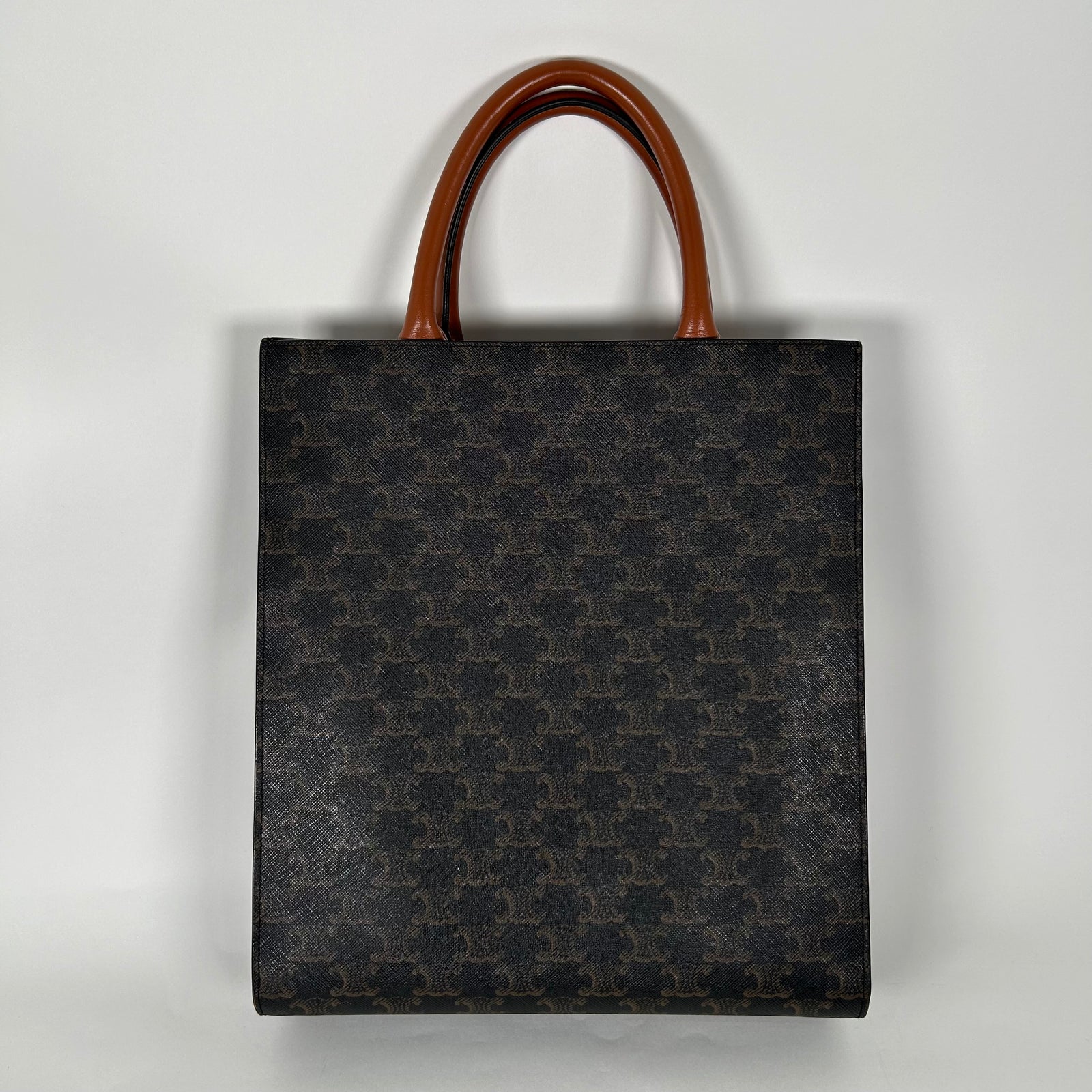 Celine Cabas Vertical Triomphe Logo Tote