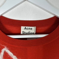 Acne Studios Orange 'Star' Wool Sweater Size L