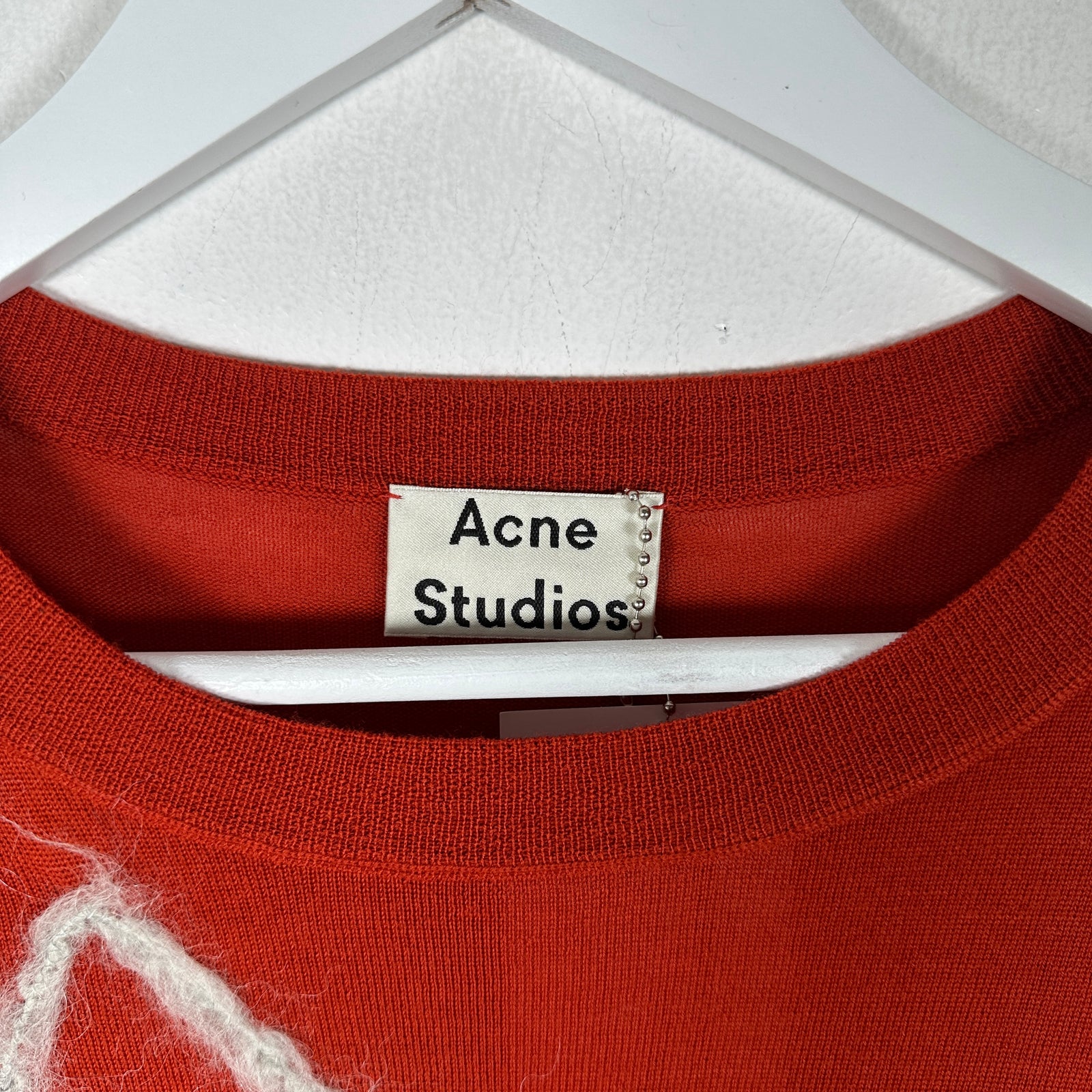 Acne Studios Orange 'Star' Wool Sweater Size L
