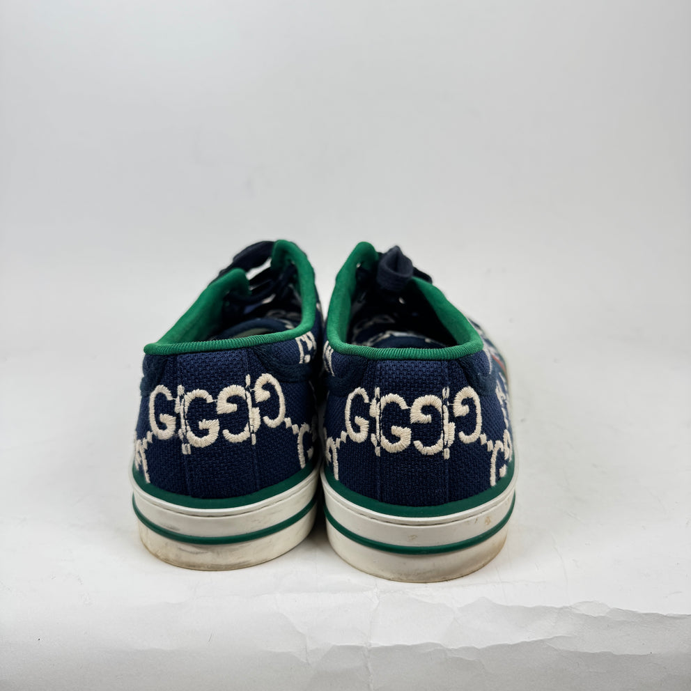 Gucci Ink Blue Tennis 1977 Sneaker Size GG 12
