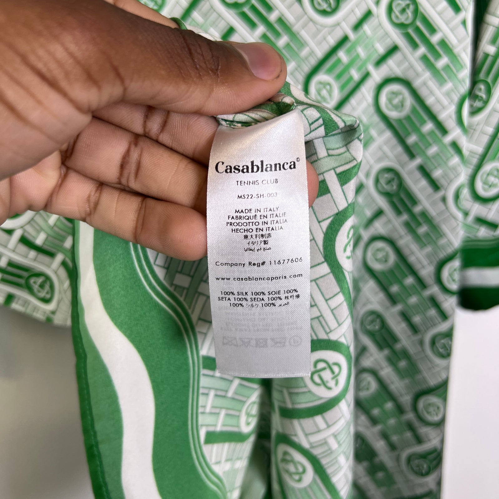 Casablanca Ping Pong Monogram Silk Shirt