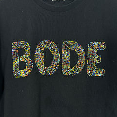 Bode Rainbow Sequin Black T-Shirt Size L