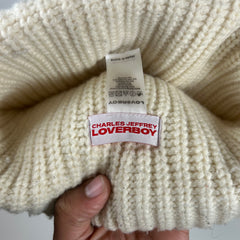 Charles Jeffrey Loverboy Cream Bunny Ear Beanie