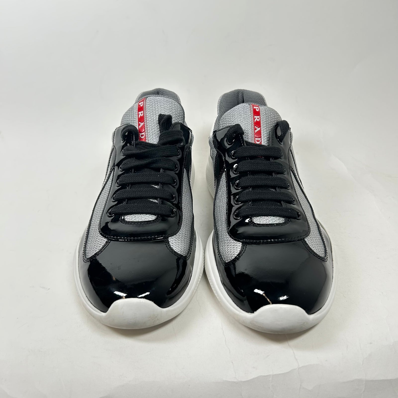 Prada Black/Grey American Cup Sneakers Size 8.5