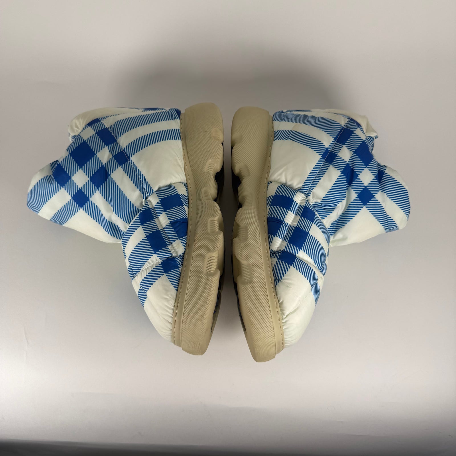 Burberry Check Pillow Puffer Boots Size 10